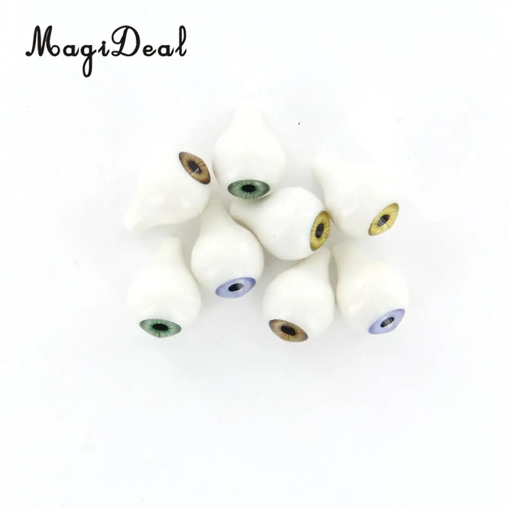 8Pcs/Pack Round Acrylic Doll Eyes Eyeballs for Dolls Plush Animal Toys Halloween Props DIY Craft Accs 16mm