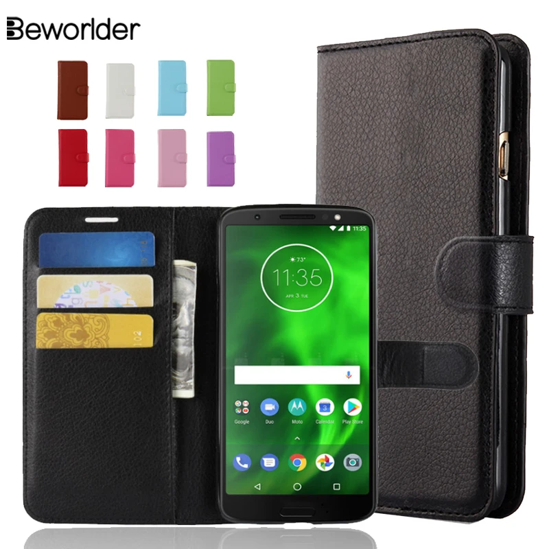 Чехол Beworlder для Motorola Moto G6 чехол из искусственной кожи с подставкой и отделениями