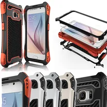 For Samsung Galaxy S5 S6 Edge Plus Note 4 5 Note4 Note5 Life Waterproof Shockproof Aluminum Metal Armor Cover Cases