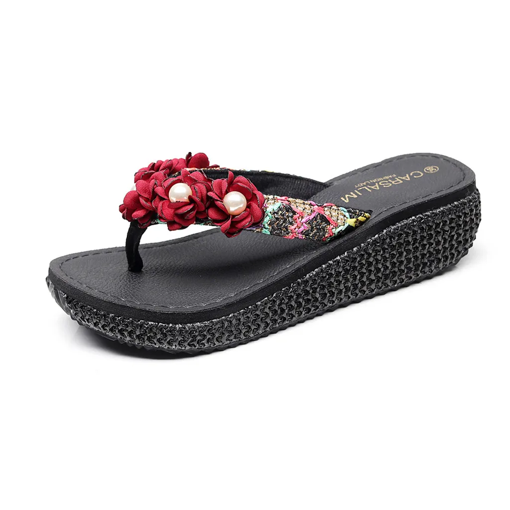 

SAGACE Fashion Ladies Slipper Flat with Causal Women Flats Ladies Fashion Flip-Flops Flower Loafer Beach Shoes Slipper Sandals