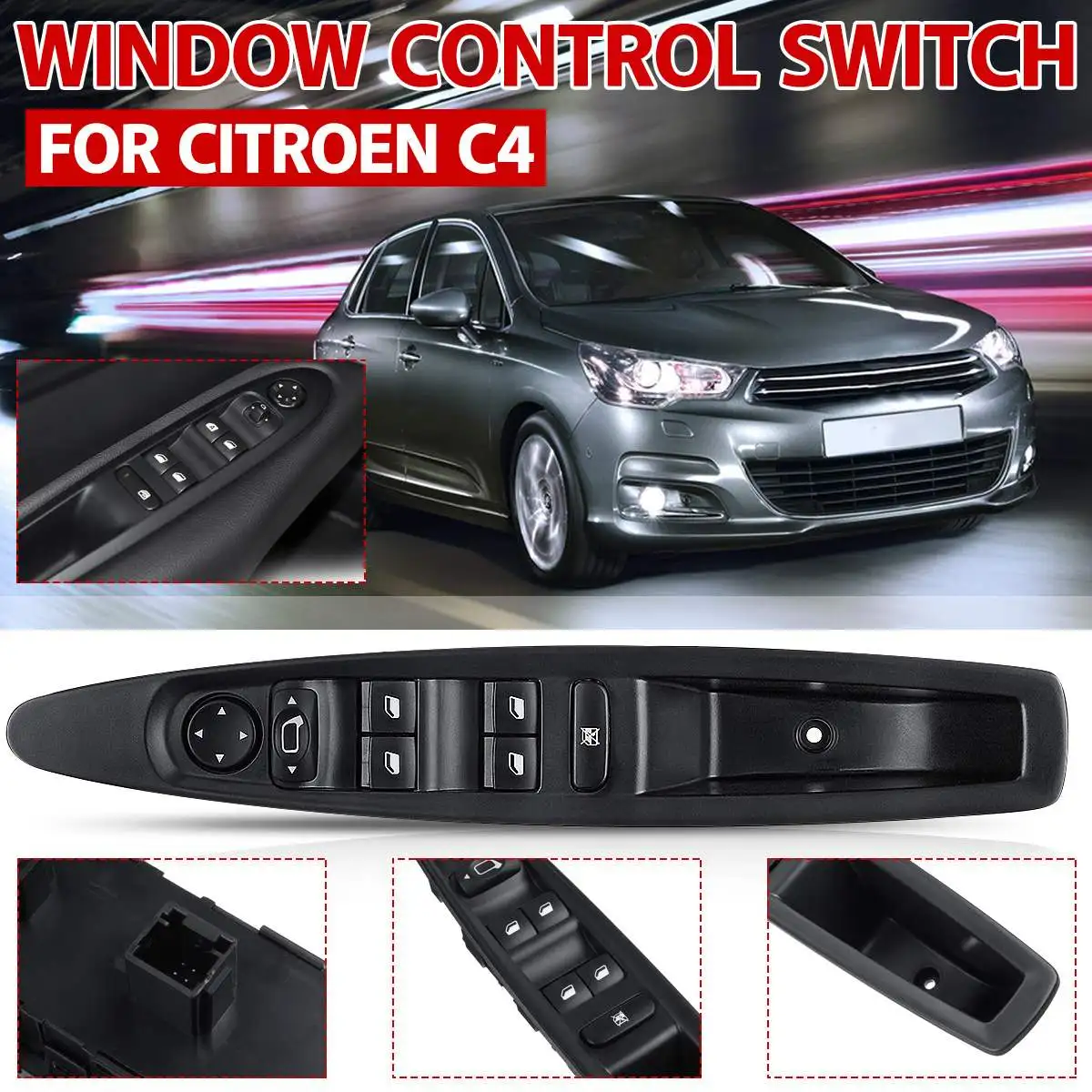 

Manual Left Side Electric Car Master Window Control Switch Panel Mirrors Switchs Rearview Mirror Button For Citroen C4