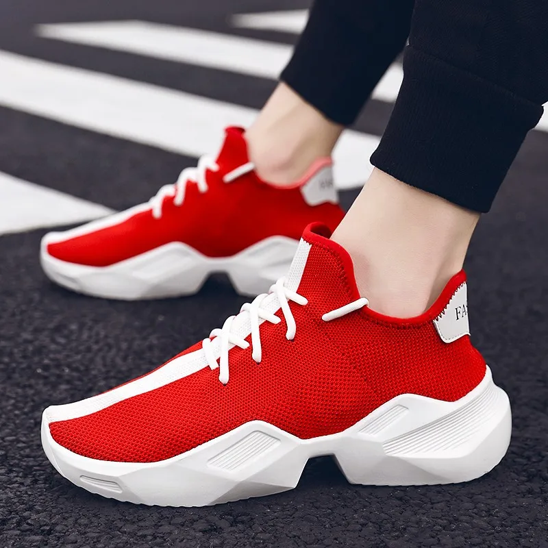 

2019 Hot Men Casual Shoes Breathable Shoes Male Flat Sneakers Air Cushion Leisure Shoes Ankle Trainers Zapatos De Hombre Sneaker