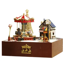 Милый кукольный домик ручной работы красочная игрушка Деревянные маленькие миниатюрный кукольный домик игрушечная мебель модельные наборы подарок