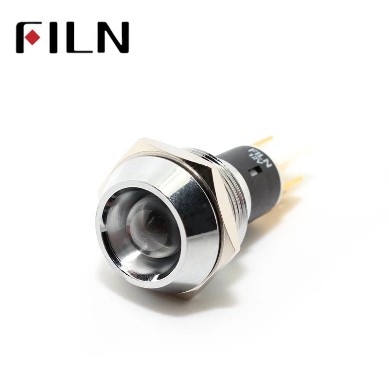 FILN FL1M 19CJ 1 6 в 12 В 24 220 Красный Синий Зеленый светильник индикатор металла 19 мм