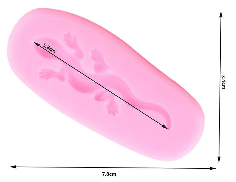3D Ящерица силиконовая форма геккон Salamander помадка формы для украшения торта инструменты Полимерная глина-Смола Конфеты шоколадные формы для мастики