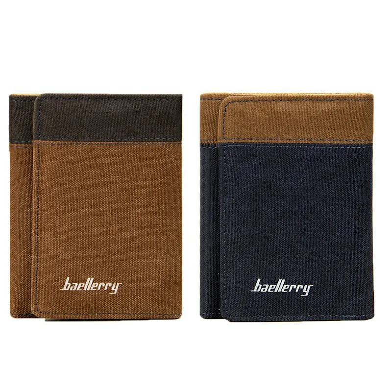 

baellerry Canvas Wallet men Simple Casual Style short men wallet purse small clutch male wallet Top Quality wholesale price !!!