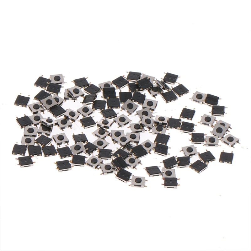 

100 Pcs 4 Pin 4x4x1.5mm SMD Momentary Tactile Push Button Switch Micro Switch High Quality