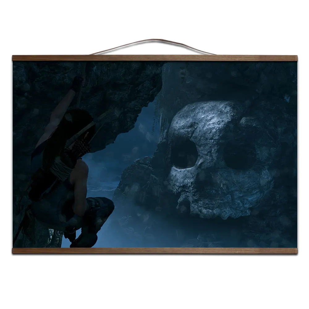 Shadow of the Tomb Raider игровой плакат для HD холст декоративные постеры настенная живопись с твердой деревянной подвеской свиток - Цвет: 18