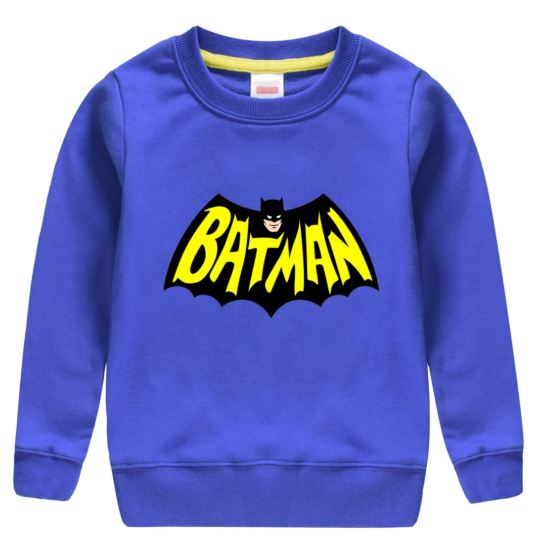 Бэтмен узор осень свитер с длинным рукавом для девочек рубашки для мальчиков детские топы, детские свитеры одежда для малышей