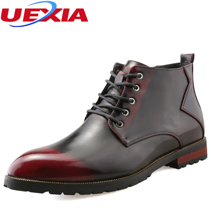 Men Boots Leather Ankle Black Brown Luxury Designer Dress Boots Pointed