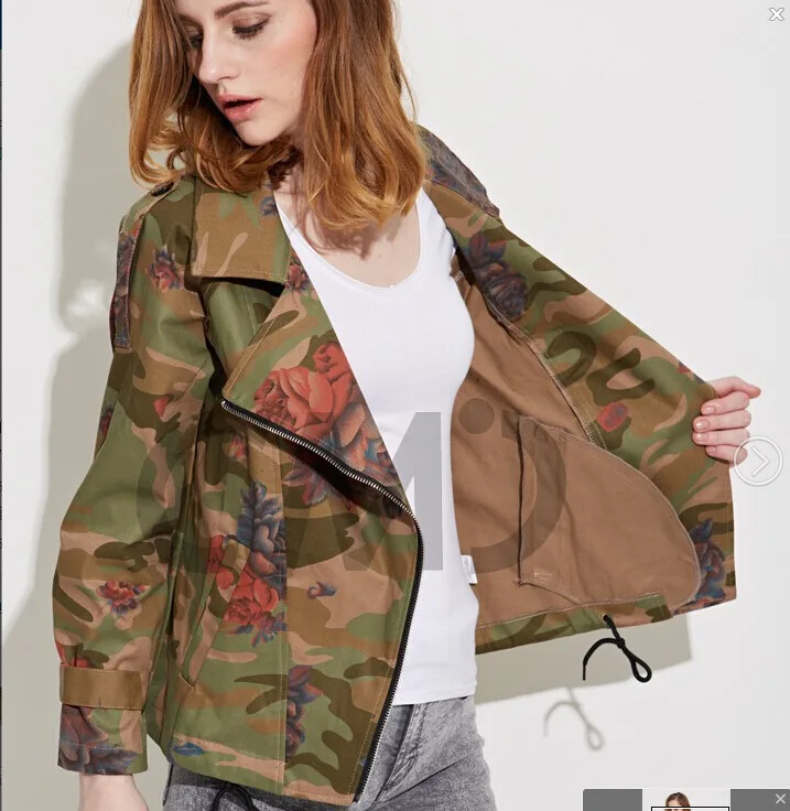 Camo jacket with flowers Clearance