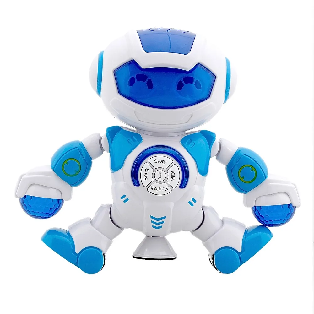 

Electronic Walking Dancing Robot Toys With Music Lightening For Kids Boys Girls Toddlers, Battery Operated Included