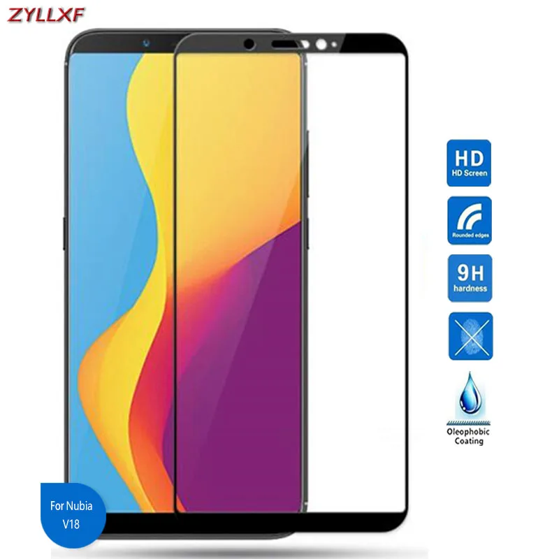 

For ZTE Nubia V18 Full cover Tempered Glass Screen Protector Film 9H 2.5D 6.01 inch Safety Protective Film For nubia V18 V 18