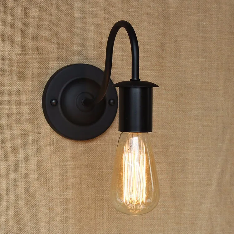 E27 Base Retro Loft Industrial LED Vintage Wall Lamp Light Wall Sconce Metal Rustic Simple Loft Light Sconce Fixtures (3)