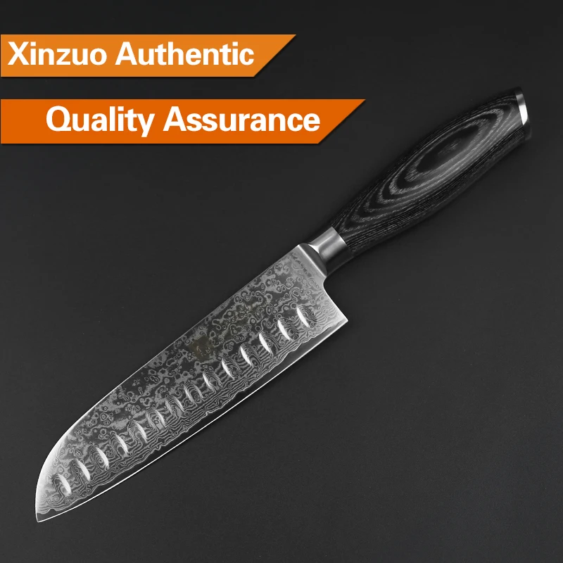  XINZUO 5Pcs Kitchen Knives Set 67 layer Japanese VG10 Damascus Steel Chef Cleaver Santoku Utility P - 32412859006