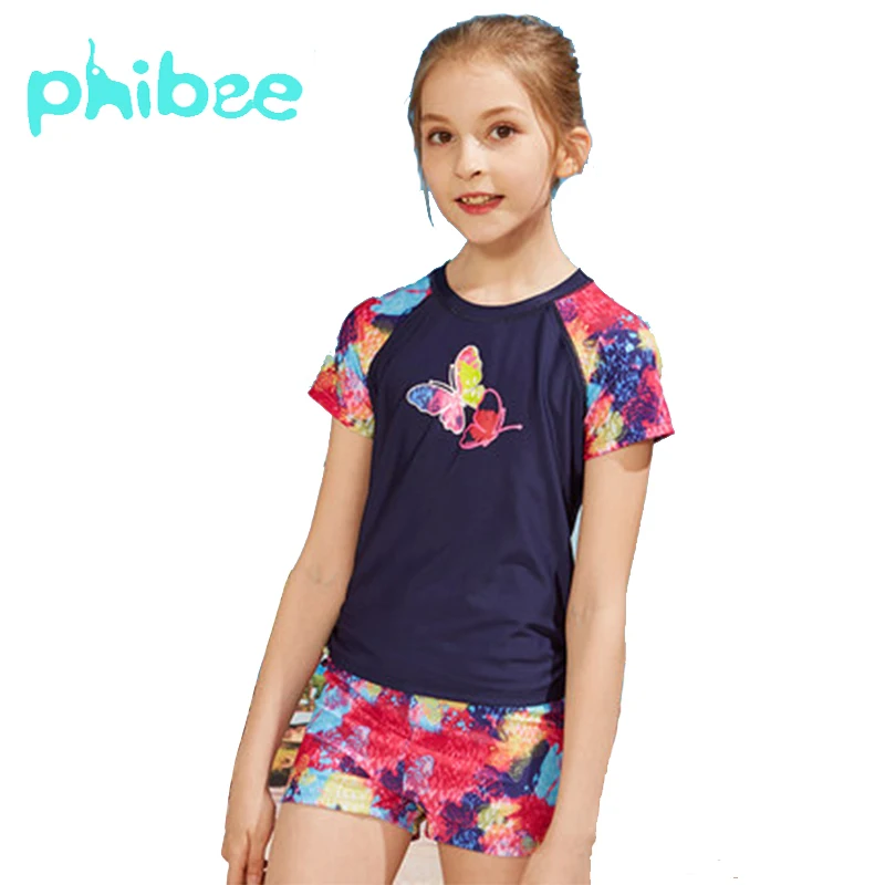 

Phibee Girls Swimsuit For Girls Child Swimwear Bikini Set Two Pieces Beachwear Toddler Swimming Kid Clothes