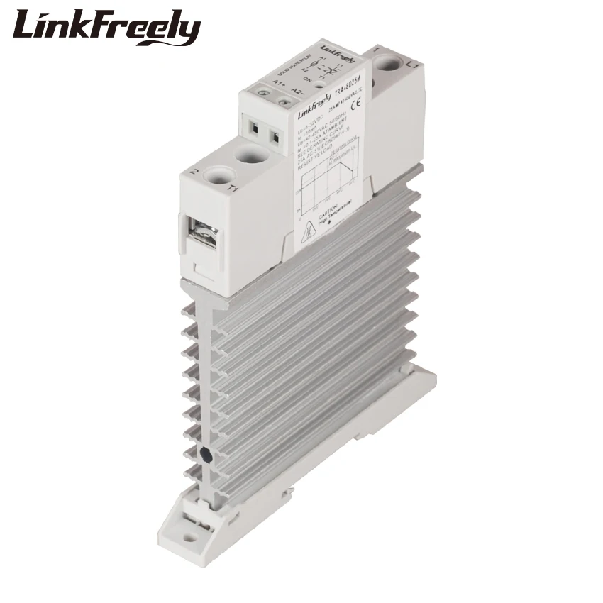 

TRA48D25M 25A Heat Radiator SSR Solid State Relay Din Rail 5V 12V 24V 32VDC Input 42-480VAC Output Switch Relay Control Voltage