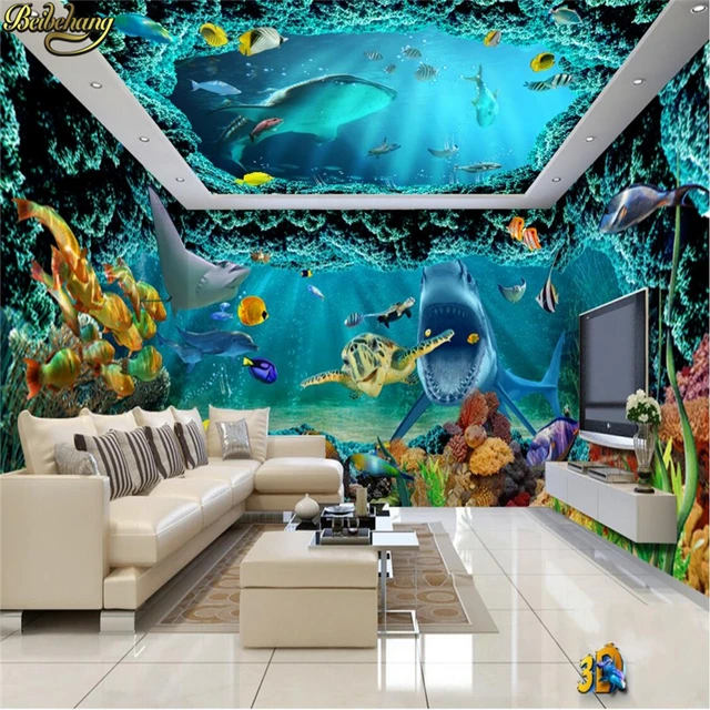 Beibehang Personnalisé Photo Papier Peint Mural Fantaisie Monde Sous