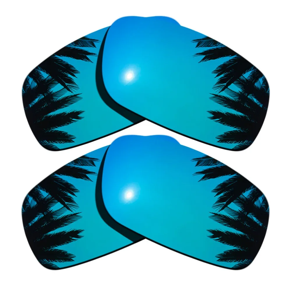 

(Ice Blue Mirrored+Ice Blue Mirrored Coating) 2-Pairs Polarized Replacement Lenses for Crankshaft 100% UVA & UVB Protection