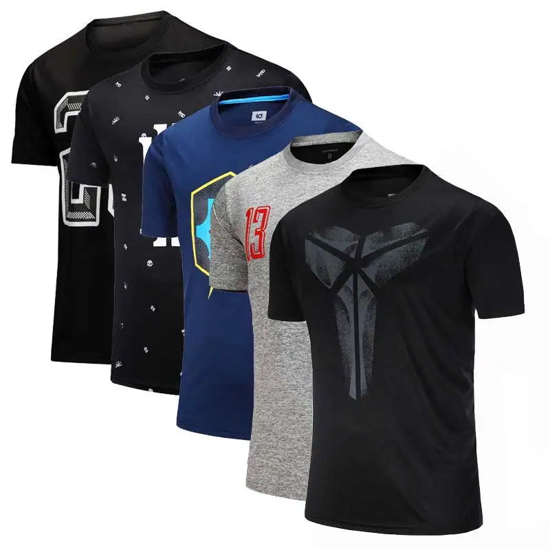 

Men Quick Dry Short Sleeve Workout GYM Fitness Tops Tee Men's Sport Running Basketball Skiing Exercise Muslce T Shirt 8669