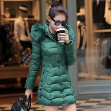 Autumn Winter Women Cotton Padded Parkas Female Plush Collar Thicken Warm Hooded Coat Outerwear Chaqueta Feminino