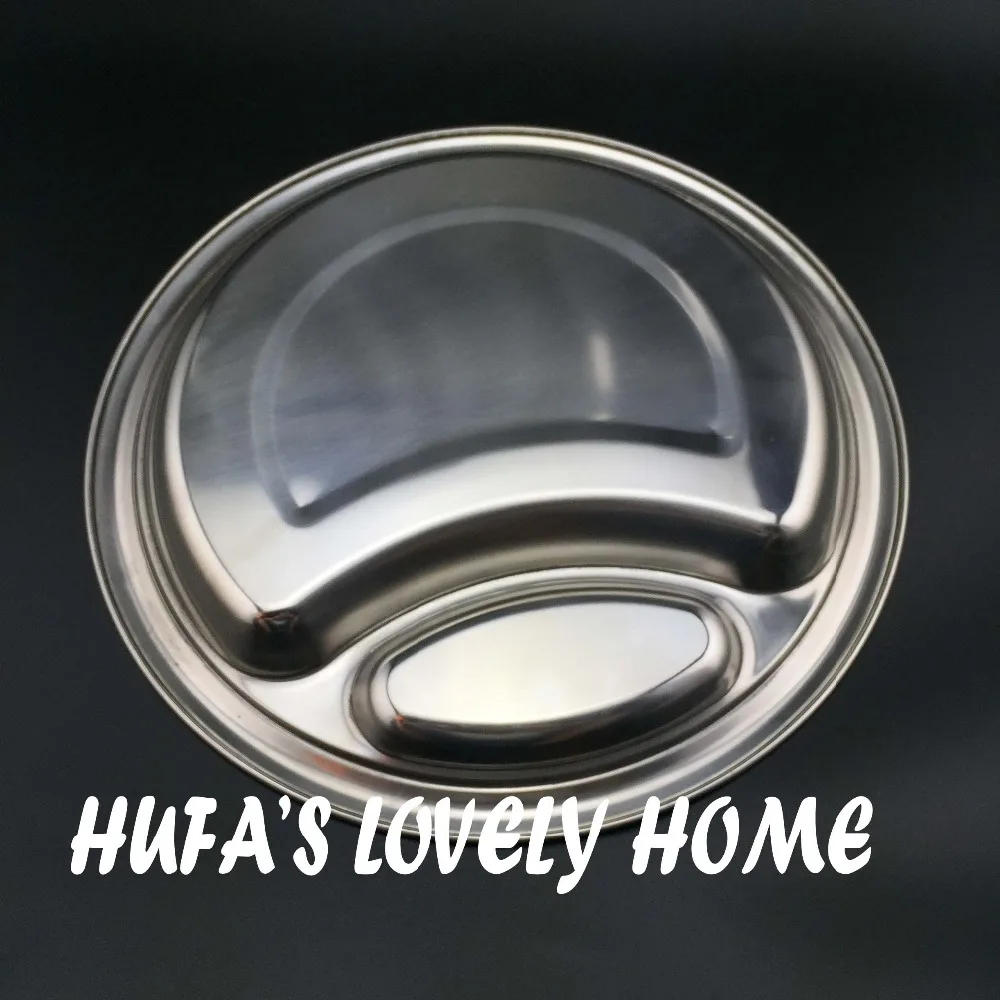 26 см до 32 нержавеющая сталь 2 дисплей Блюдо круглое блюдо плиты металлический