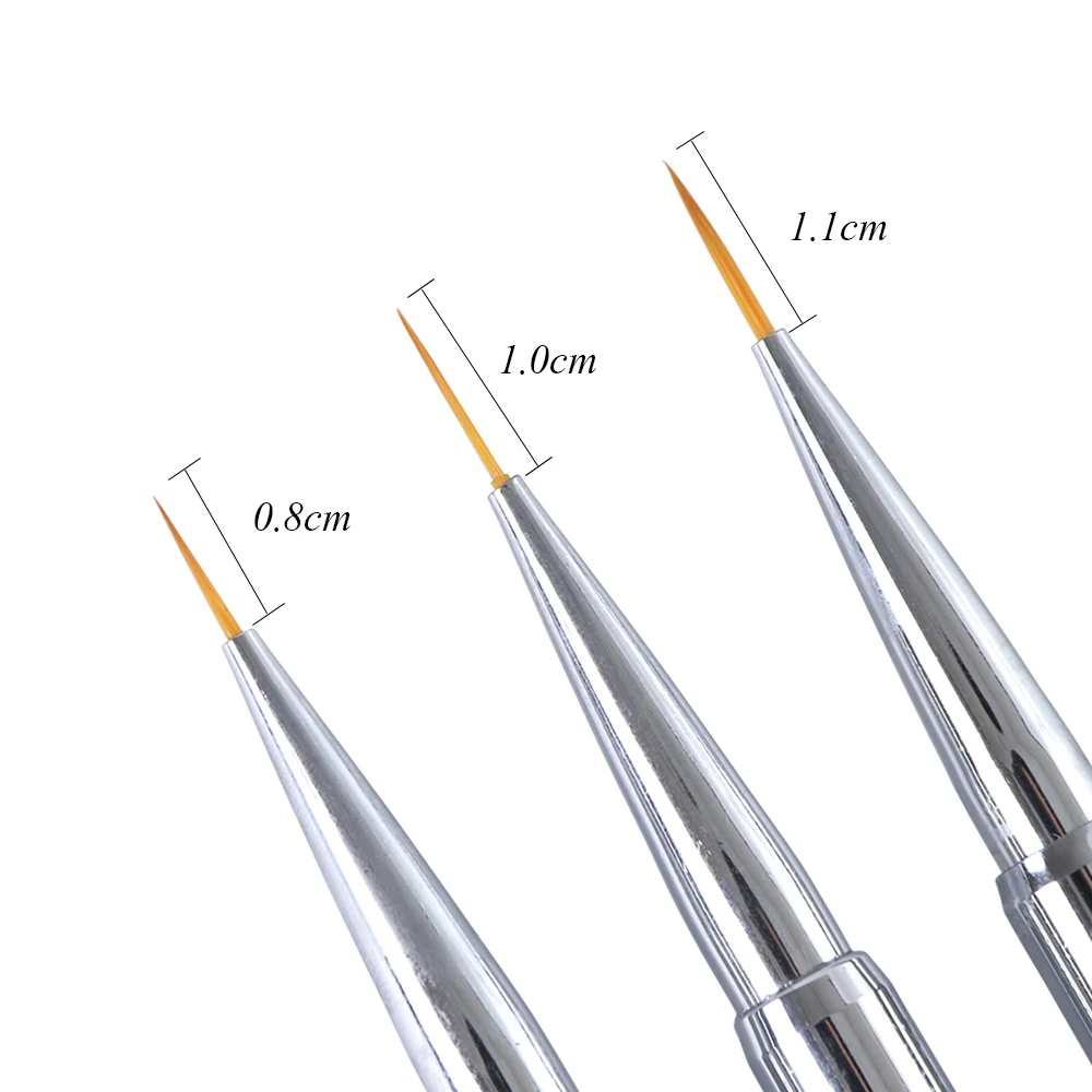 3 шт./компл. Нейл-арт лайнер для рисования нажмите с силой так, живопись УФ-гель щетка Красочные Стразы ручка Декор маникюрные инструменты для ногтей ручка CHP01