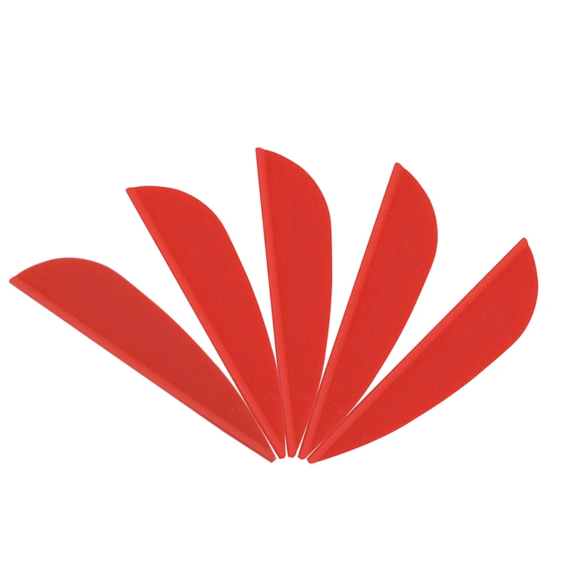 50pcs 1.75inch Archery Rubber Feather For DIY Arrow Shaft Drop-shaped Feathers Outdoor Shooting Sports Archery Accessories