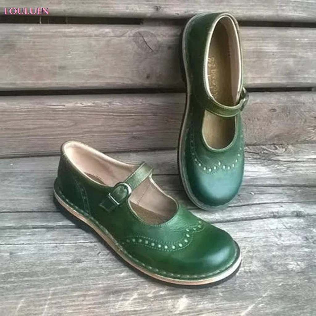 

2019 Sandals Womens Flats Shallow Mouth Buckle Strap Beach Casual Single Shoes Roman Character Shoes Plus Size 35- 43 Drop #0501