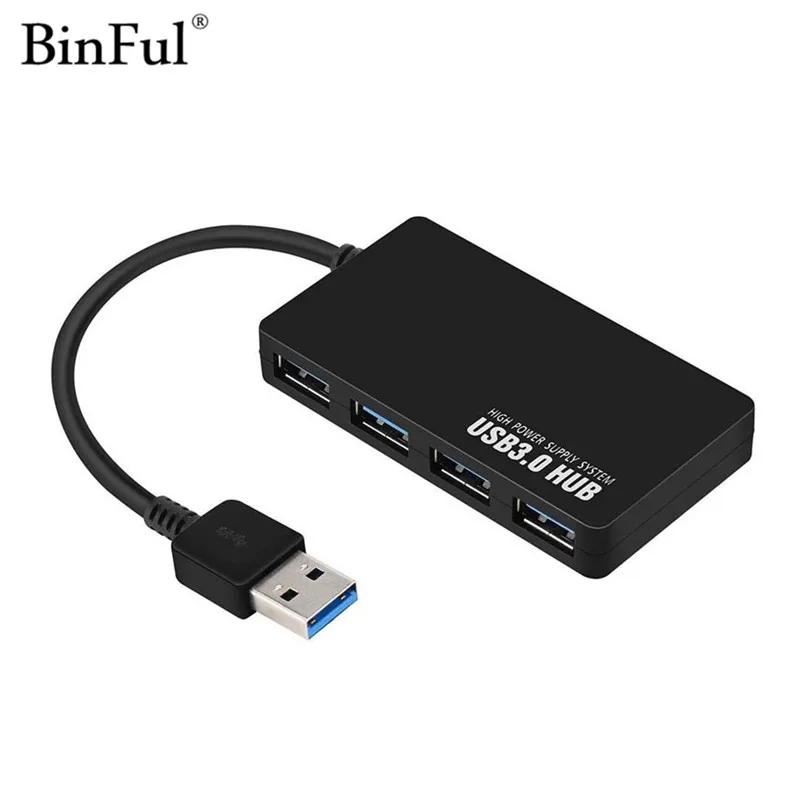 Ультратонкий 4 портовый концентратор USB 3 0 BinFul хаб с интерфейсом питания