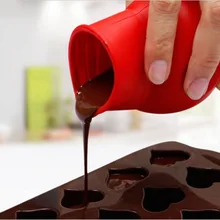 Красный Шоколадный плавильный горшок силиконовая форма масло соус молоко микроволновка выпечка заливка кухонные инструменты для изготовления шоколада Инструменты для выпечки