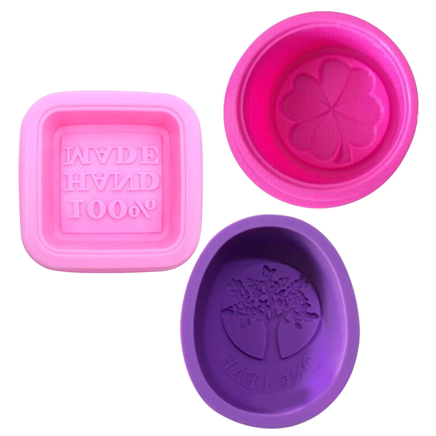 

12Pcs Silicone Soap Molds 3 Diffrent Style Handmade Soap Making DIY Moulds Accessory