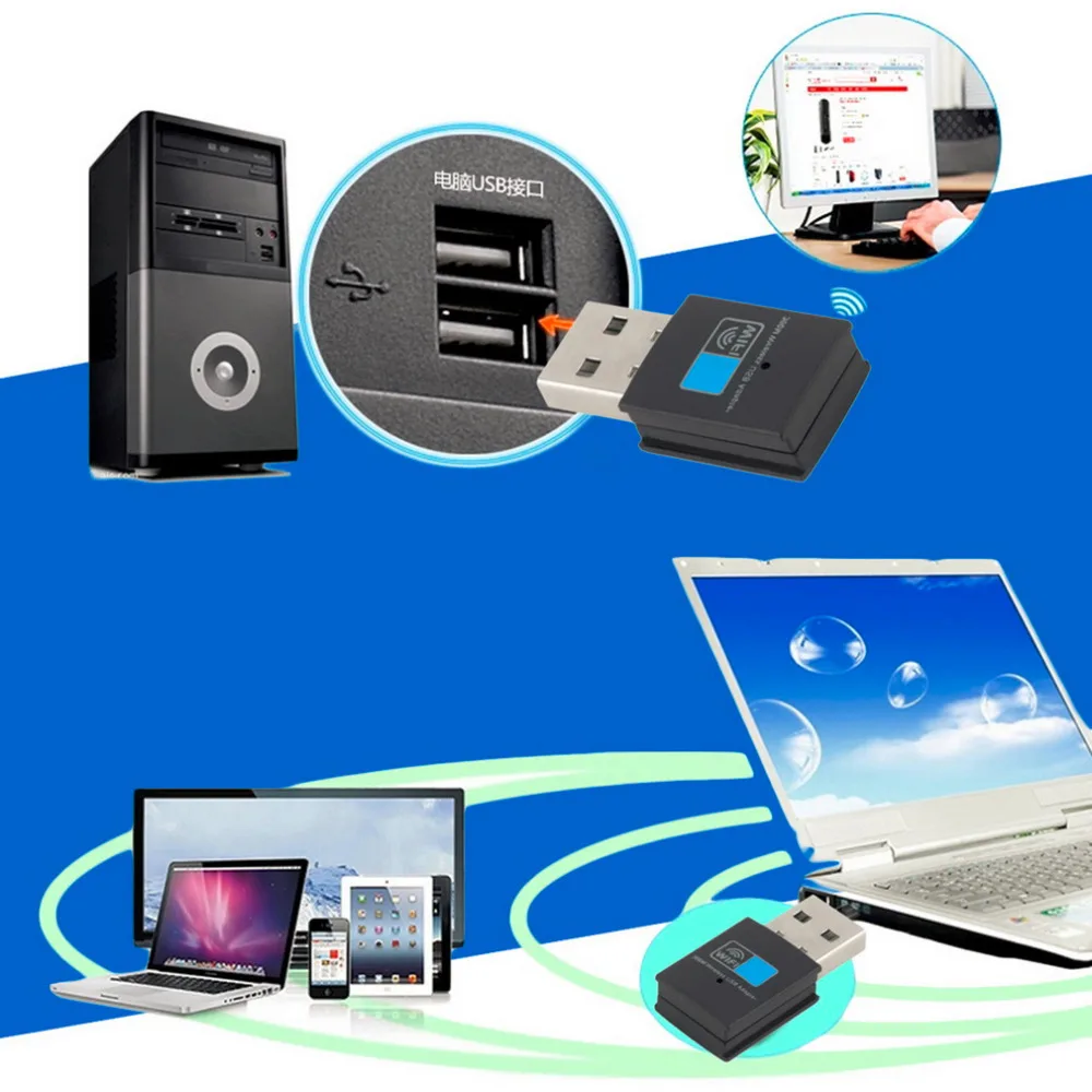 

1pcs Bluetooth 4.0 150Mbps Mini Wireless USB WI-FI Adapter LAN WIFI Network Card Hot Worldwide