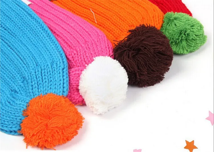 Зимняя шапка, модные милые шапки для мальчиков и девочек, 4 цвета, зимние детские вязаные шапки, детские теплые От 1 до 5 лет