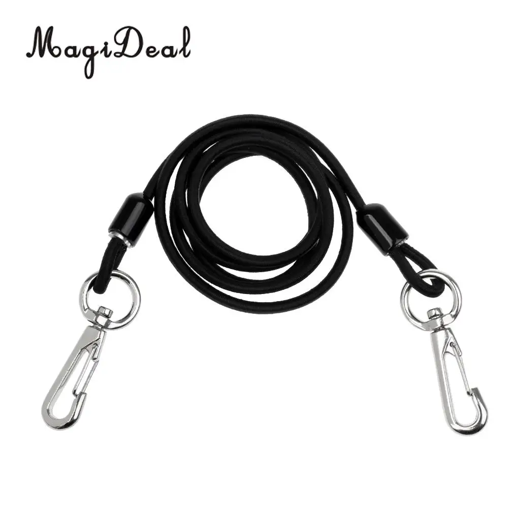 MagiDeal Security 100cm Rubber Coiled Paddle Leash Bungee Cord Rope