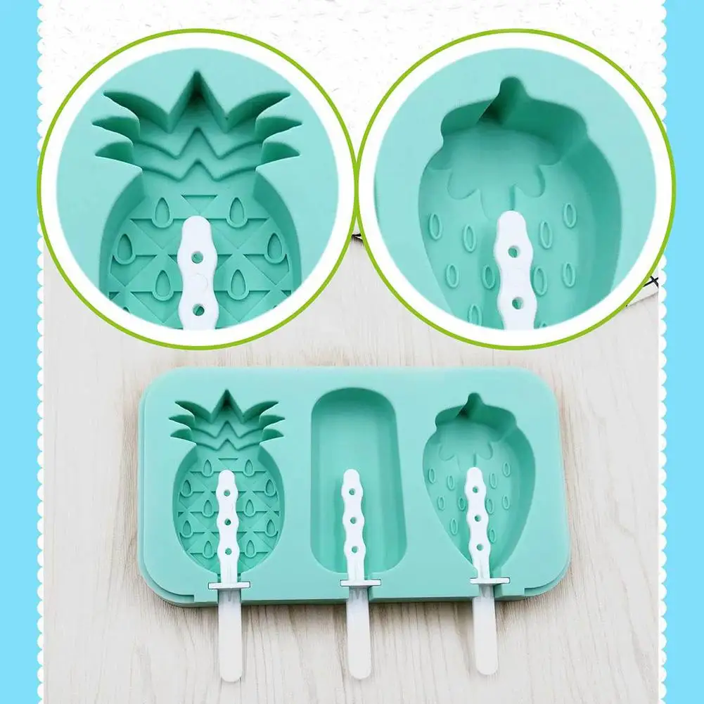 DIY ананасовая клубника Классическая квадратная форма для мороженого ручной DIY Popsicle Touch инновационное домашнее мороженое плесень