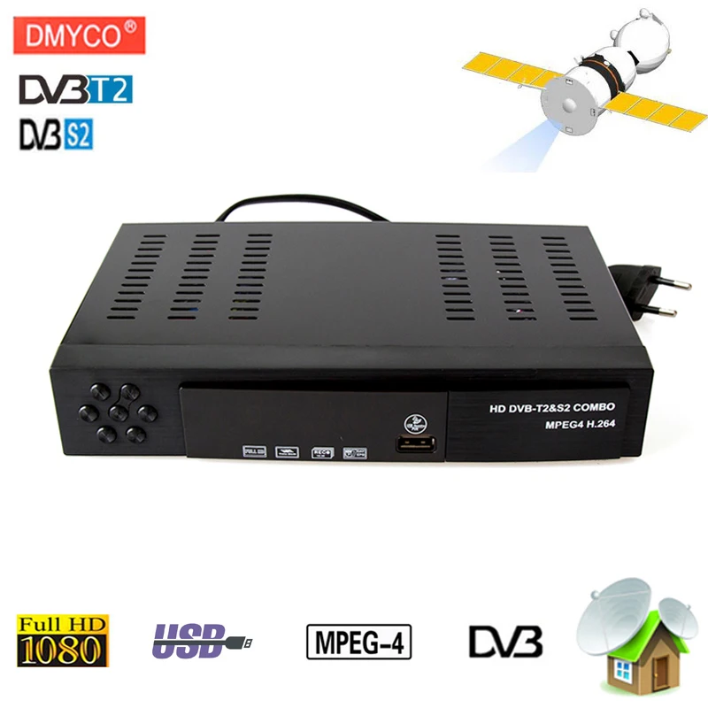 [Подлинный] DVB T2 dvb S2 спутниковый комбинированный приемник HD цифровой 1080 P MPEG4 ТВ