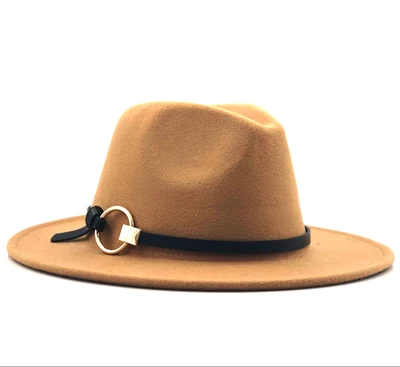 wide brim fedora hat Wool Fedora Hat Hawkins Felt Cap Wide Brim Ladies Trilby Chapeu Feminino Hat Women Men Jazz Church Godfather Sombrero Caps wide brim fedora hat Fedoras