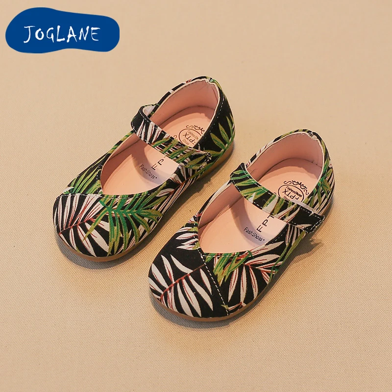 Girls Casual Shoes 2018 Autumn Children Princess Cute Leaves Design