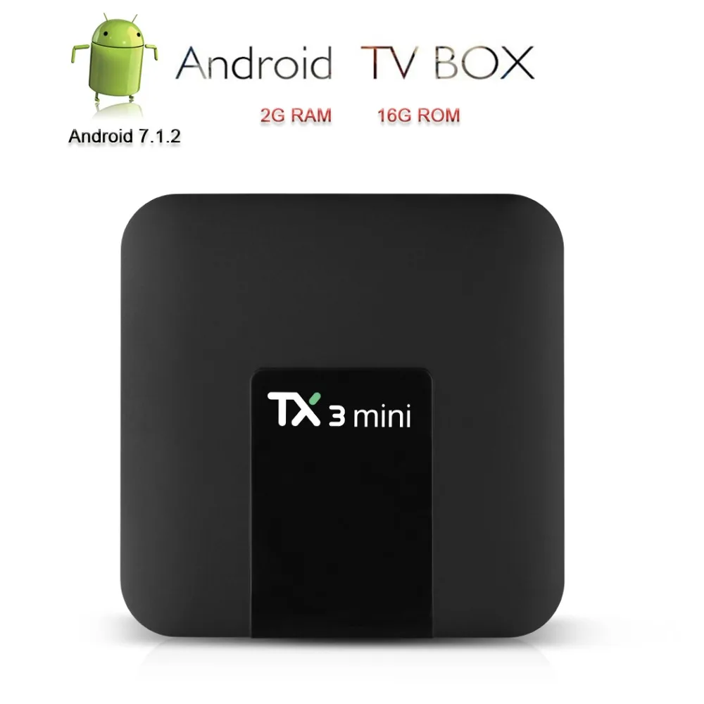 Satxtrem Android ТВ Box Smart ТВ коробка 4K IPTV Set-top Box TX3 мини H2.65 Amlogic S905W медиа-проигрыватель 2G Оперативная память/16G Встроенная память 2,4 ГГц Wi-Fi