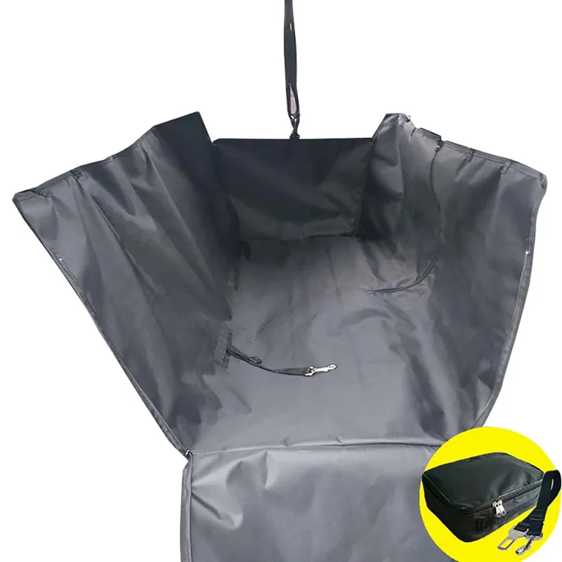 130x40x50cm black Автомобильный чехол для сиденья для домашних животных, чехол для собак на заднее сиденье, водонепроницаемый коврик для домашних животных, гамак, подушка для переноски, ткань Оксфорд, рисунок лапы - Цвет: 130x40x50cm black