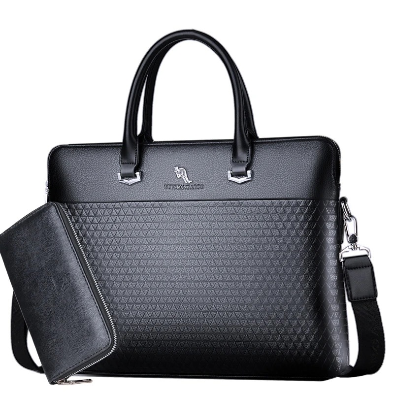 Роскошный кожаный деловой мужской портфель, Клетчатая Мужская модная сумка на плечо, мужская сумка-мессенджер, повседневная сумка для мальчика, Компьютерная сумка