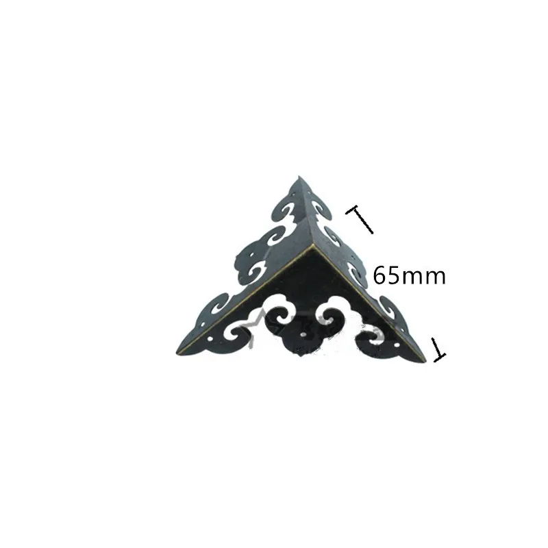 

Wooden Box Cloud Coner,Wine Box Protector,Embellishment Findings Triangle Corners Antique Bronze Tone Hollow Pattern 65mm,2Pcs