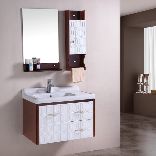 Oak Bathroom Cabinet Wash Basin Combination Storage Oak Bathroom Cabinet Wash Basin Combination Storage Solid Wood 0 82 Meters 7006