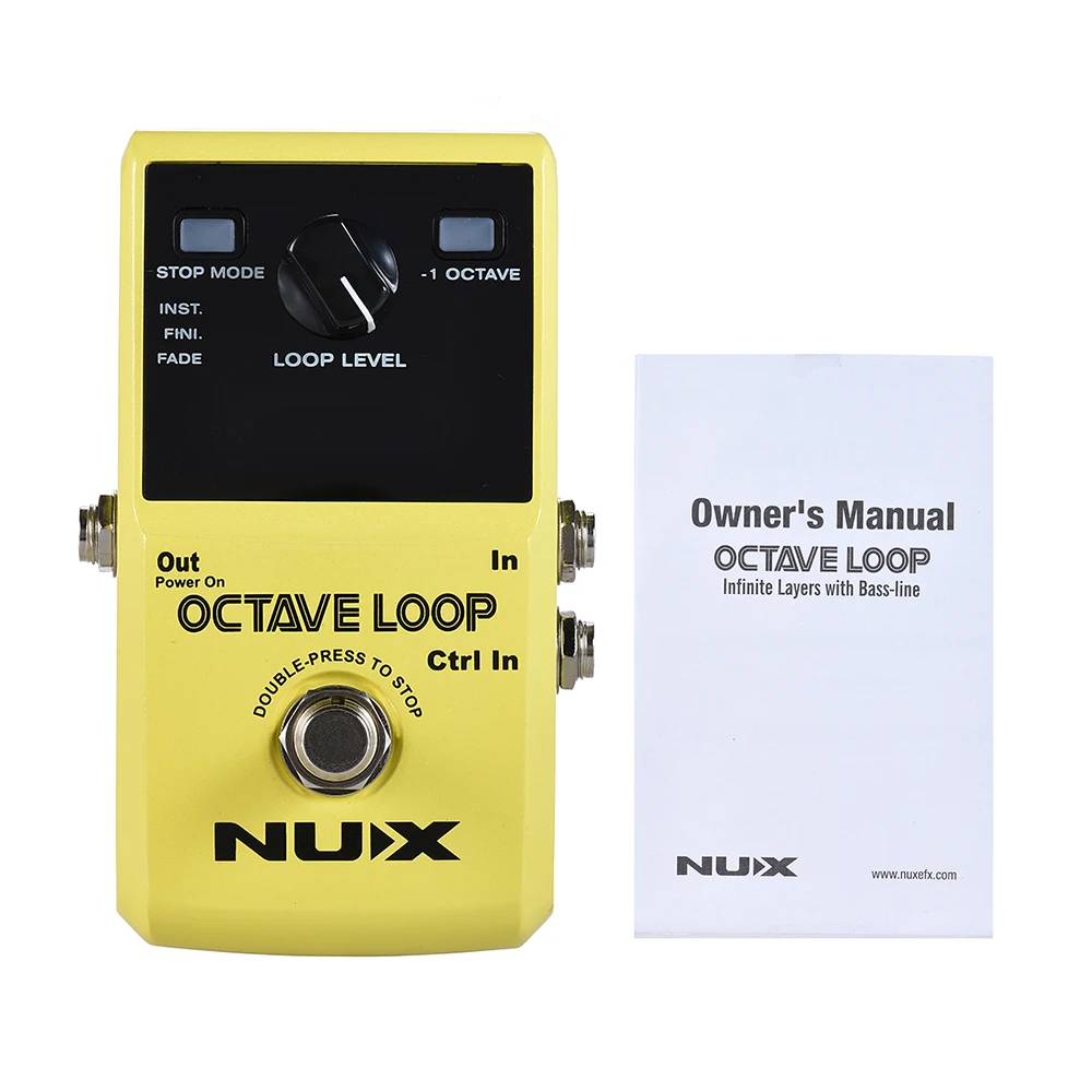 

NUX OCTAVE LOOP Guitar Loop Pedal Looper 5 Minutes Recording Time with Built-in -1 Octave Effect