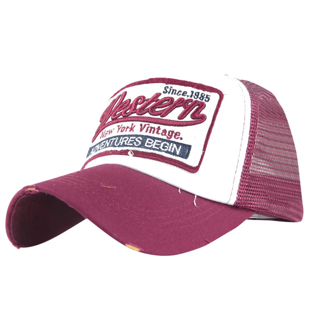 

2019 Summer Baseball Grid breathable hip hop Cap Embroidery Mesh Cap Hats For Men Women Gorras Hombre hats #N