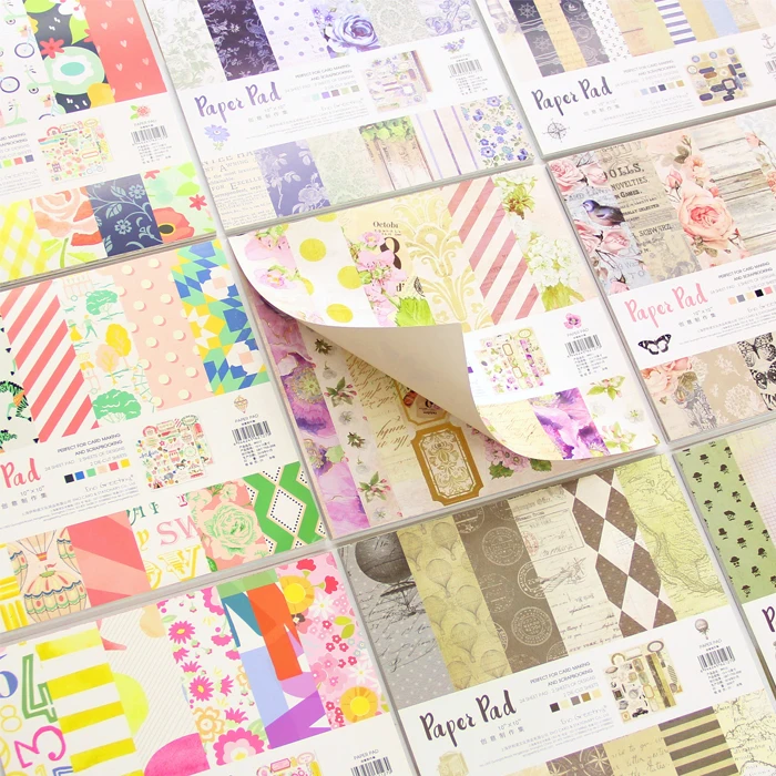 

10inch vintage scrapbook paper flower border decorative papers tag card making DIY happy planner background craft papers