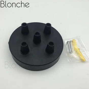 

Modern 3/4/5 Multi Holes Ceiling Light Canopy Plate Lamp Base for Home Decoration Lighting DIY Accessories and Rubber Lock Line