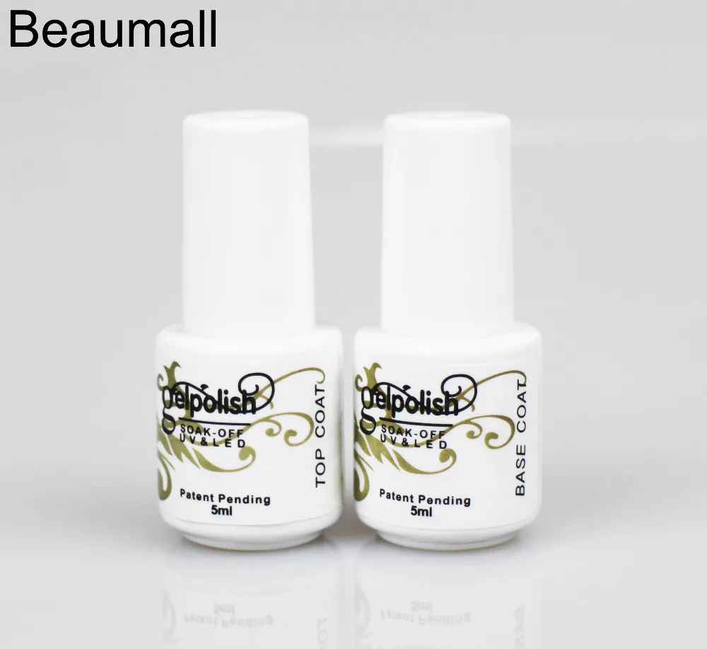 

Beaumall Nail Art Gel Tivi Series, 5ml Volume Base Primer + Top Coat For Soak Off UV&LED Gel Lacquers Nail Polishes