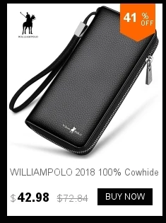 WILLIAMPOLO модный кошелек! Горячая Распродажа! Известный WILLIAMPOLO Роскошный 100% Кожаный Модный Сумка-клатч на замке мужской кошелек PL273